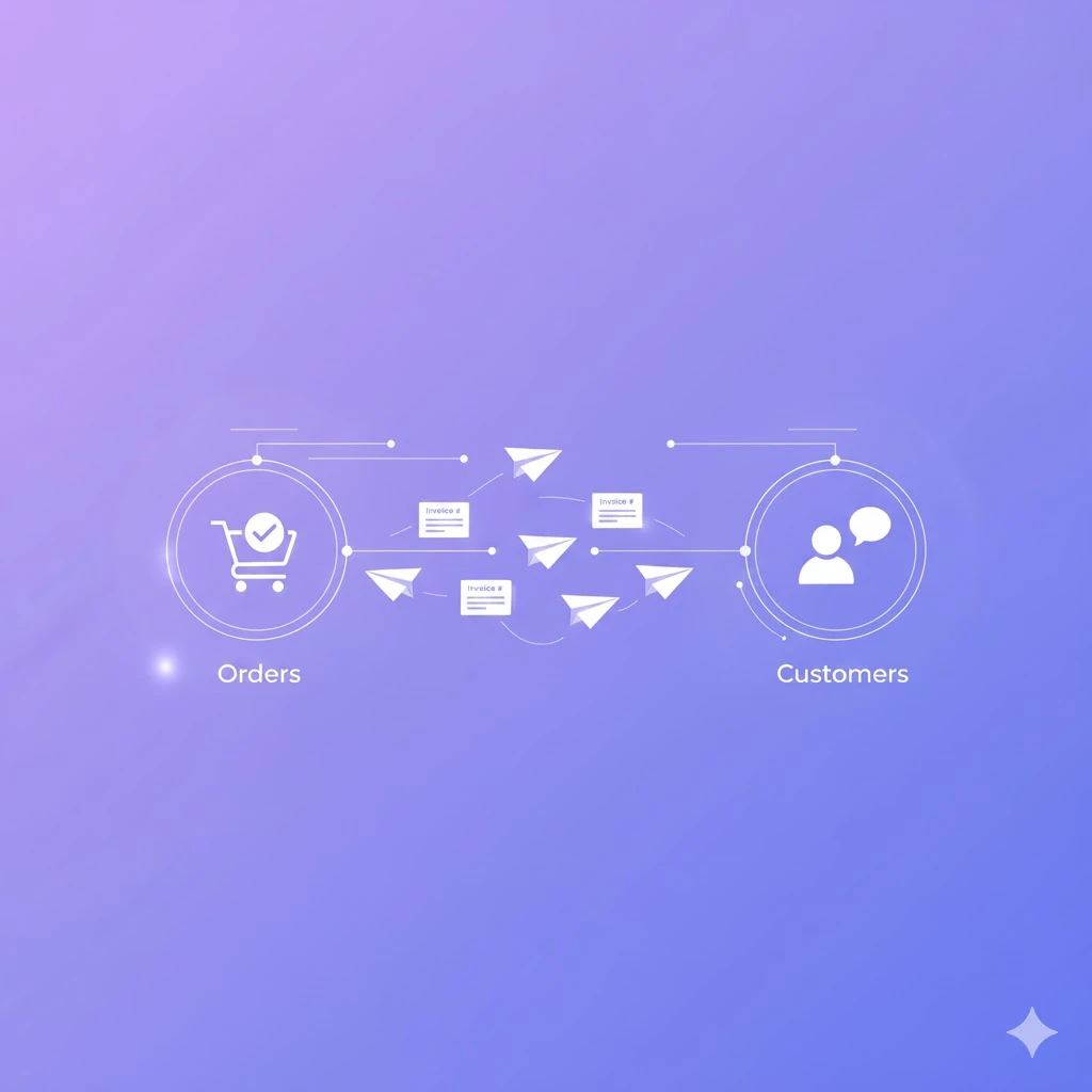 Invoice handling illustration