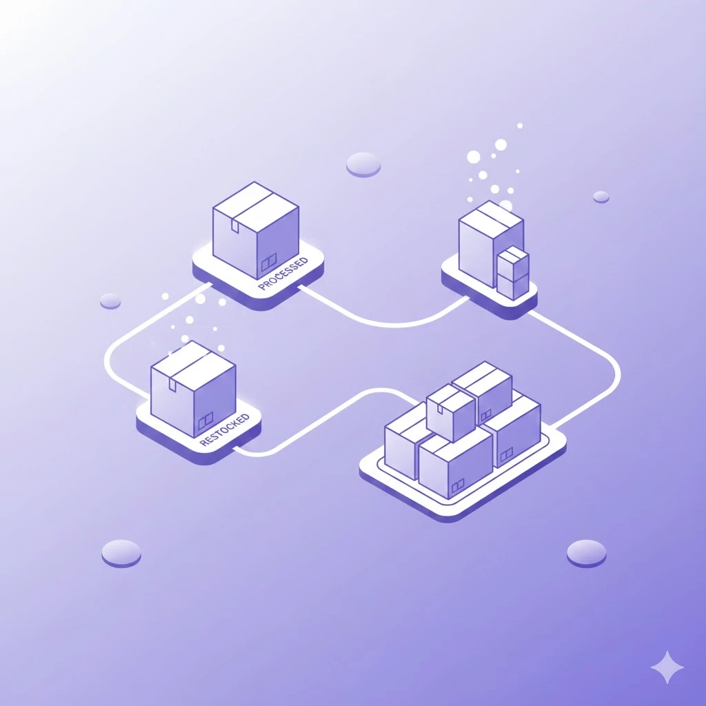 Returns processing illustration