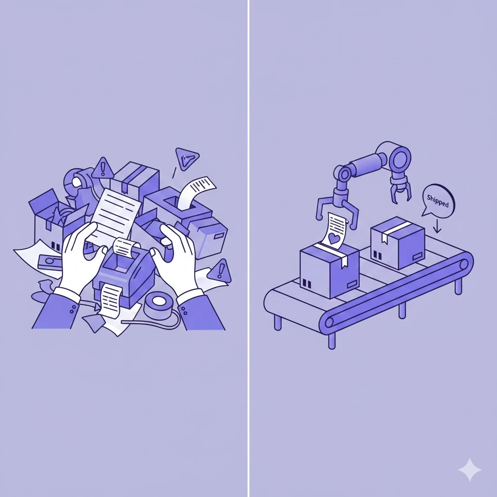 Automatic shipments illustration